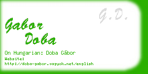 gabor doba business card
